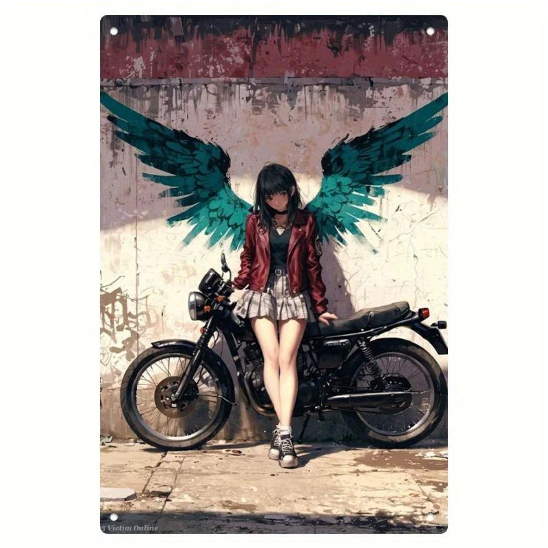 Vintage Motorcycle Tin Sign 8x12 Inch Retro Wall Art Angel Wings Decor 20x30cm
Vintage Motorcycle Tin Sign 8x12 Inch Retro Wall Art Angel Wings Decor 20x30cm