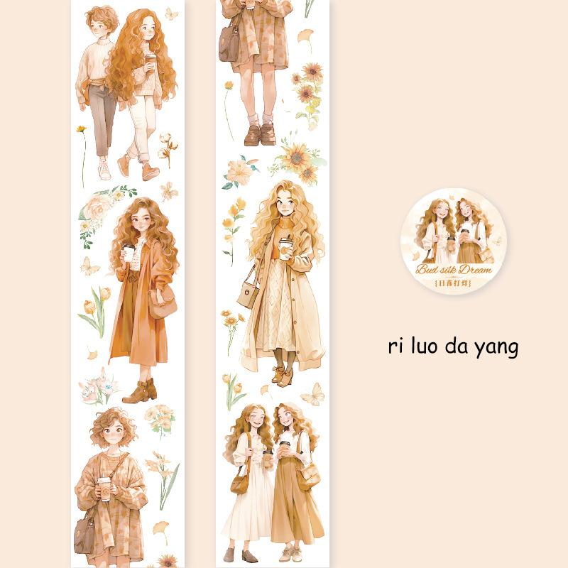 37.5mm*200cm Girl Holding Flower Series Kawaii Character PET Tape Creative DIY Journal Collage Decor Stationery
37.5mm*200cm Girl Holding Flower Series Kawaii Character PET Tape Creative DIY Journal Collage Decor Stationery