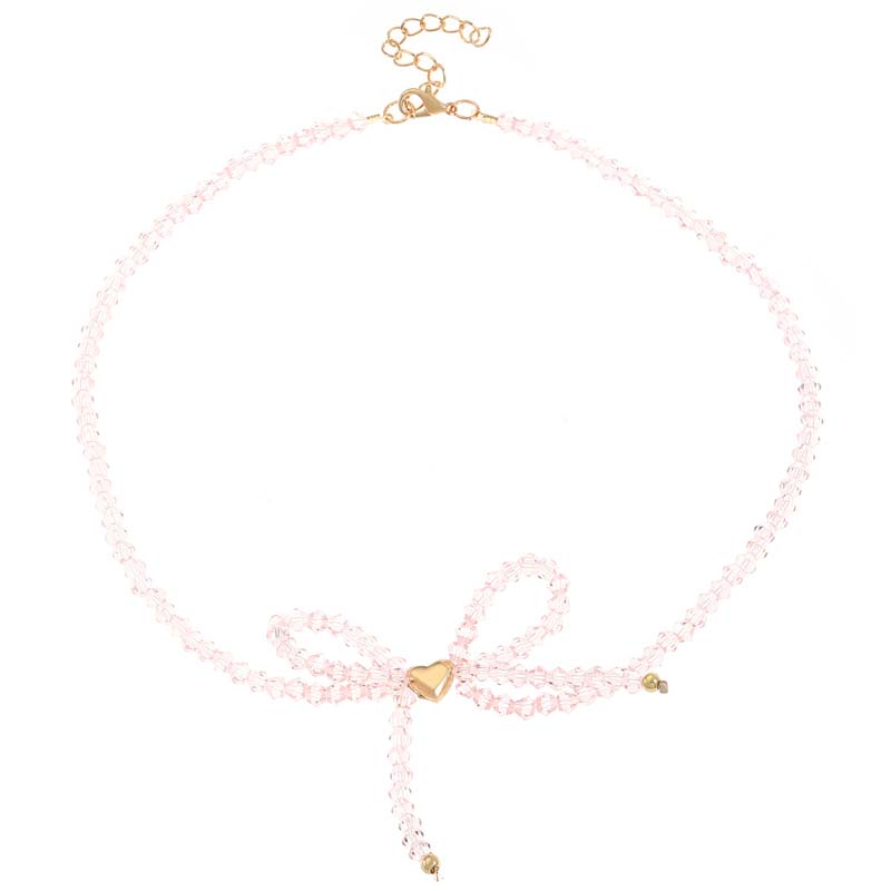 Fashion Crystal Bow Beaded Necklaces for Women Exquisite Shiny Rhinestone Heart Clavicle Chain Necklaces Zircon Party Gifts розовый
Fashion Crystal Bow Beaded Necklaces for Women Exquisite Shiny Rhinestone Heart Clavicle Chain Necklaces Zircon Party Gifts розовый