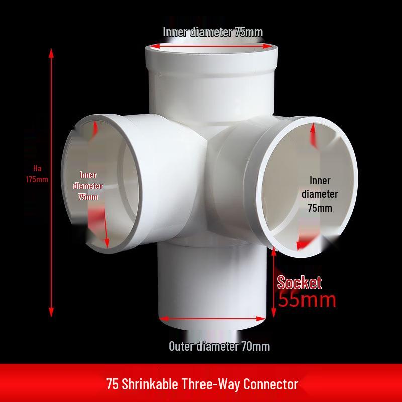 PVC Reduced-Mouth 3D Four-Way Drainage Pipe Fitting
PVC Reduced-Mouth 3D Four-Way Drainage Pipe Fitting