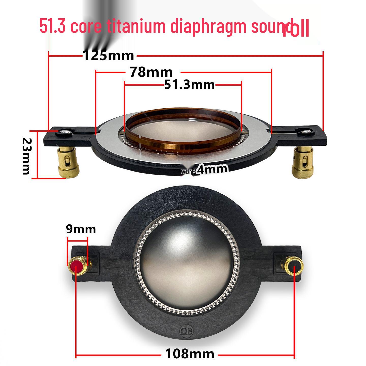 51-Core Treble Driver - 51.3mm Voice Coil Diaphragm Accessories
51-Core Treble Driver - 51.3mm Voice Coil Diaphragm Accessories
