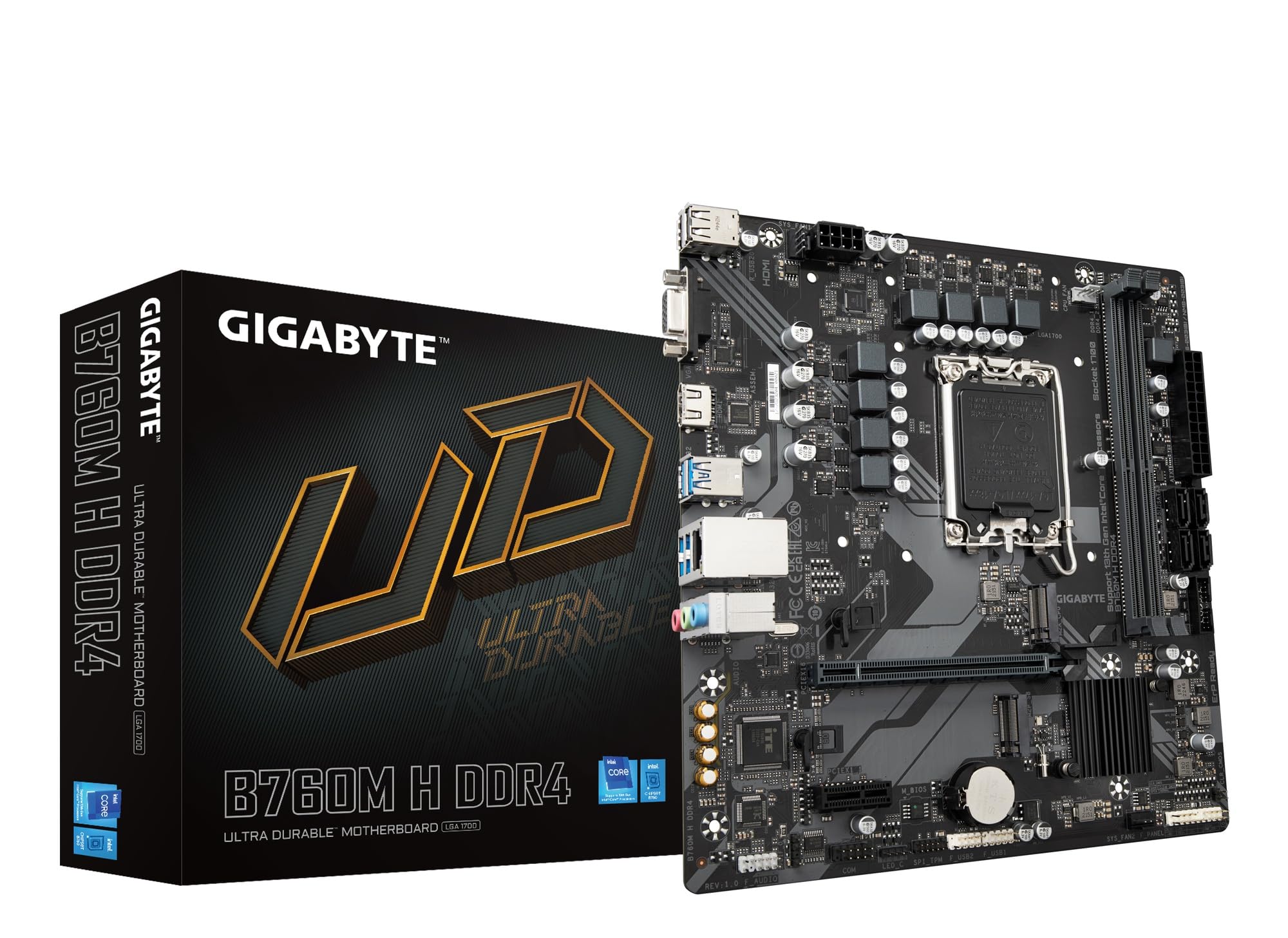 GIGABYTE B760M H DDR4 Сумісна з процесорами Intel покоління Core LGA1700 DDR4 Материнська плата B760M H DDR4 MB6487 14-го/13-го/12-го покоління Micro-ATX чорний
GIGABYTE B760M H DDR4 Сумісна з процесорами Intel покоління Core LGA1700 DDR4 Материнська плата B760M H DDR4 MB6487 14-го/13-го/12-го покоління Micro-ATX чорний