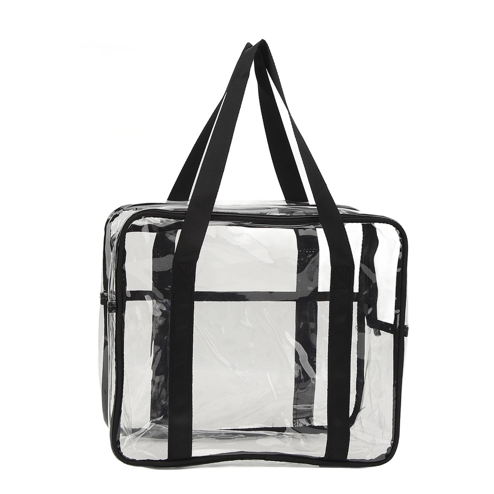 Clear Bag PVC Multifunctional Large Transparent Clear Shoulder Handbag with Adjustable Strap for Swimming Working Commuting Gym Travel Black
Clear Bag PVC Multifunctional Large Transparent Clear Shoulder Handbag with Adjustable Strap for Swimming Working Commuting Gym Travel Black