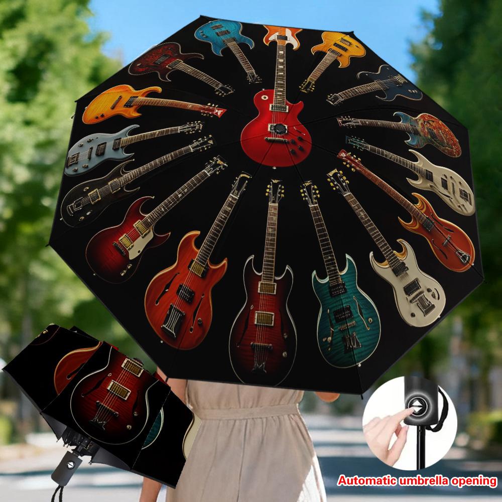 1pc Guitar Rainbow Circle Themed Automatic Folding Umbrella, Day-use Resistant Umbrella, Thickened Reinforced Umbrella Frame, (as the picture,Iron&8K)
1pc Guitar Rainbow Circle Themed Automatic Folding Umbrella, Day-use Resistant Umbrella, Thickened Reinforced Umbrella Frame, (as the picture,Iron&8K)