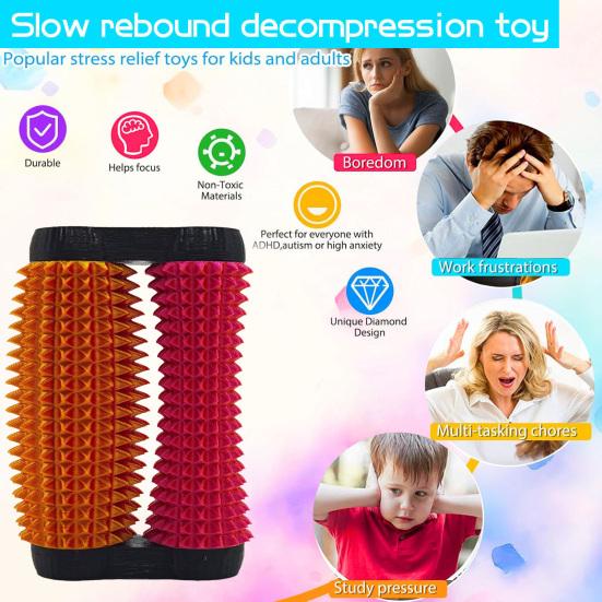 Yousheng Handheld Fidget Toy Little Ouchies 3D Printed Spiky Roller Portable Stress Relief Sensory Toy for Anxiety Relief Teens Adults Gifts
Yousheng Handheld Fidget Toy Little Ouchies 3D Printed Spiky Roller Portable Stress Relief Sensory Toy for Anxiety Relief Teens Adults Gifts
