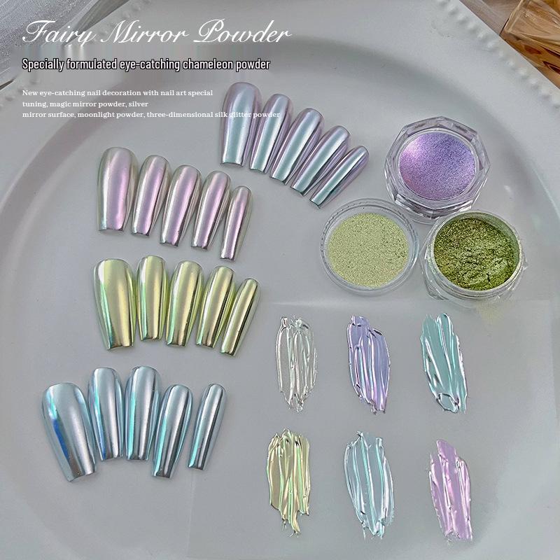 3D Nail Art Set - Eye-Catching Silver Mirror Moonlight Powder & Silk Glitter Decor
3D Nail Art Set - Eye-Catching Silver Mirror Moonlight Powder & Silk Glitter Decor