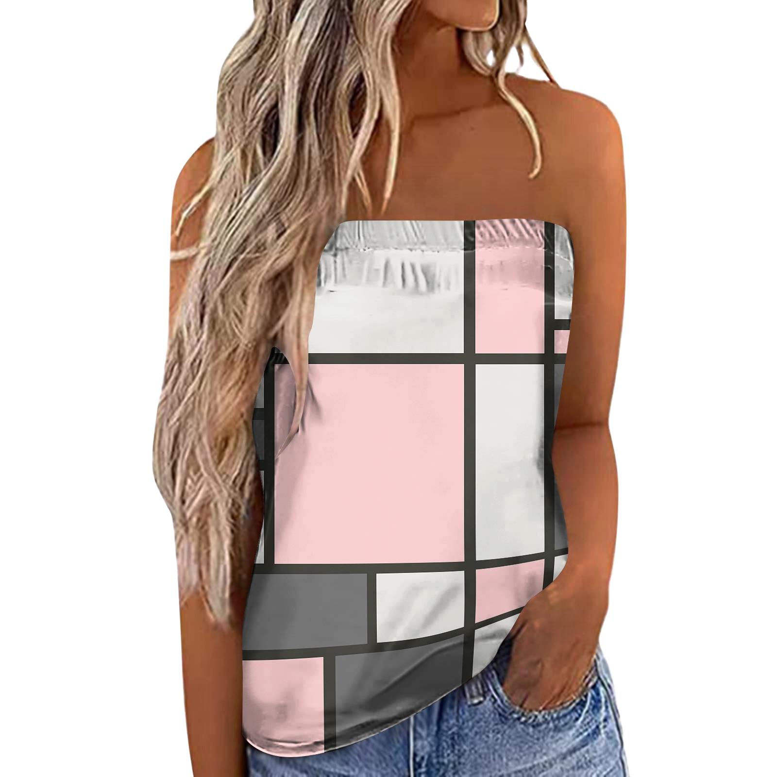 Women s Summer Sexy Strapless Off-Shoulder Elastic Band Plaid Print Top XXL рожевий
Women s Summer Sexy Strapless Off-Shoulder Elastic Band Plaid Print Top XXL рожевий