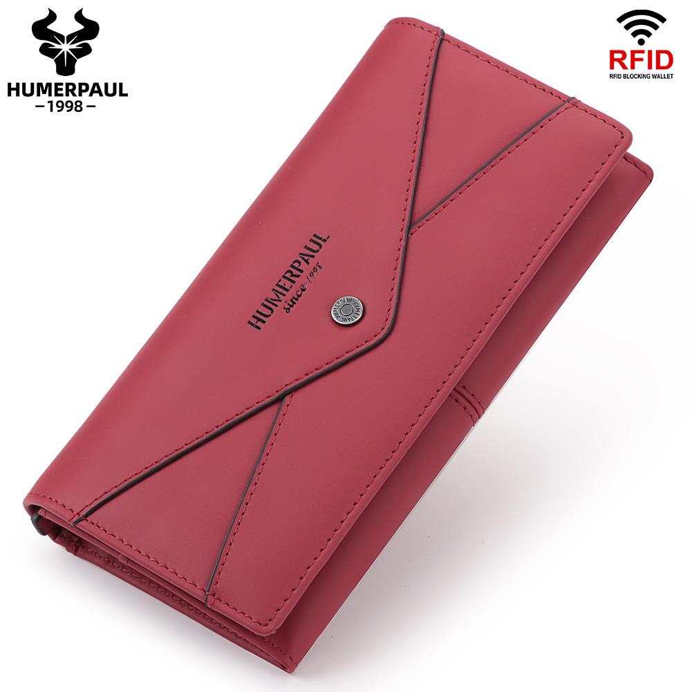 HUMERPAUL The first layer of cowhide ladies clutch, large-capacity RFID anti-theft swipe multi-card wallet with photo window красный
HUMERPAUL The first layer of cowhide ladies clutch, large-capacity RFID anti-theft swipe multi-card wallet with photo window красный