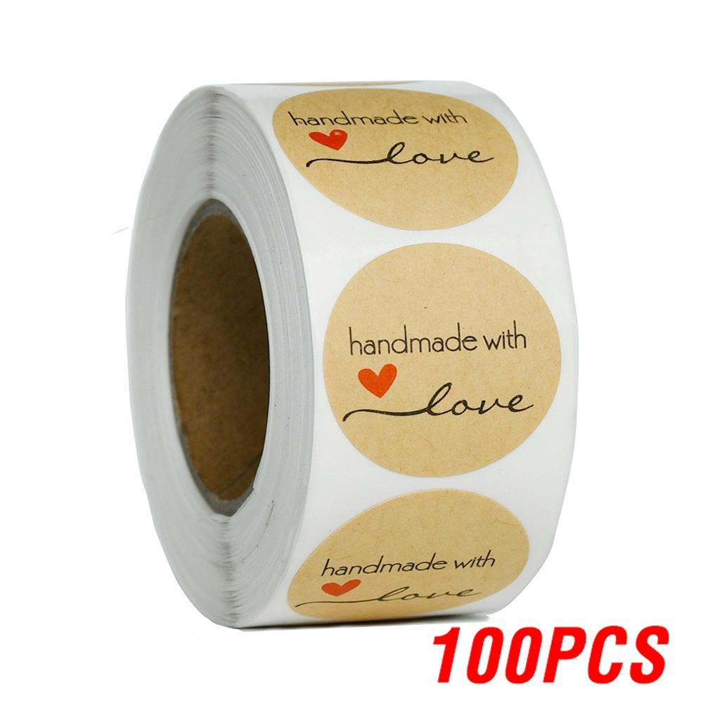 100-500pcs Round Natural Kraft Handmade Stickers Scrapbooking For Package Adhesive Thank You Sticker Seal Labels
100-500pcs Round Natural Kraft Handmade Stickers Scrapbooking For Package Adhesive Thank You Sticker Seal Labels