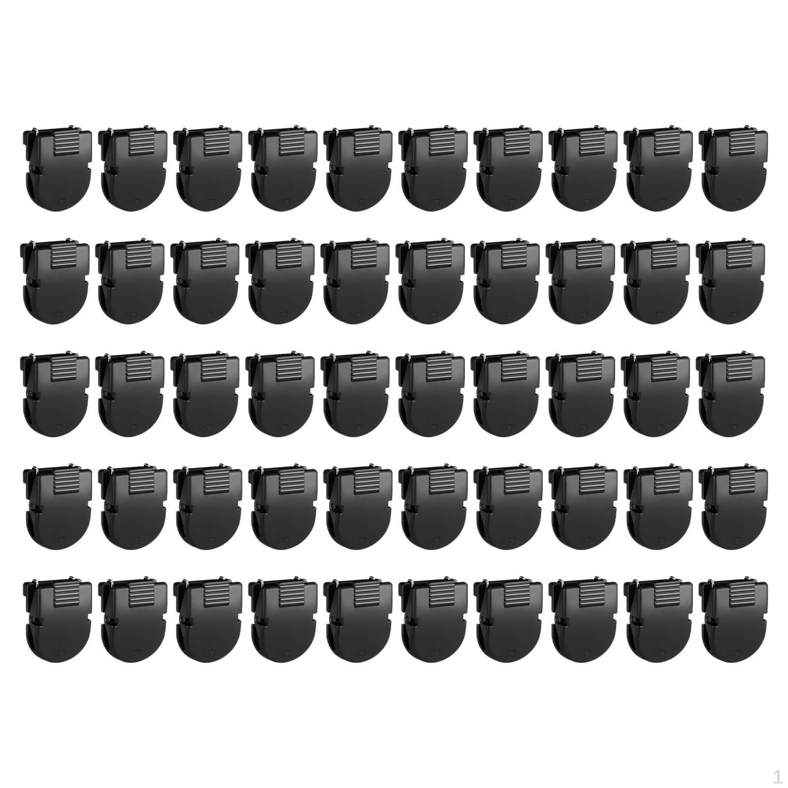 Зажимы для шкафчиков, тканевые перегородки, крючки, сообщения, простые в использовании, черные, для дома, многоцелевые 50pcs