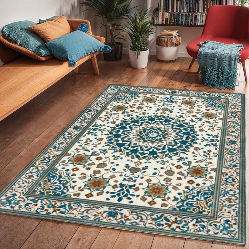 Vintage Persian Area Rug for Living Room Red Black Gold Oriental Medallion Carpet Non-Slip Boho Floor Mat for Bedroom Office 40X60CM
Vintage Persian Area Rug for Living Room Red Black Gold Oriental Medallion Carpet Non-Slip Boho Floor Mat for Bedroom Office 40X60CM