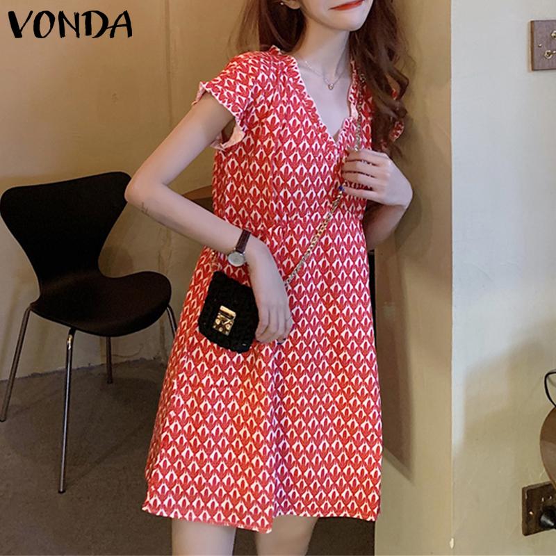 VONDA Женское летнее короткое платье с v-образным вырезом и коротким рукавом с цветочным принтом на талии
VONDA Женское летнее короткое платье с v-образным вырезом и коротким рукавом с цветочным принтом на талии