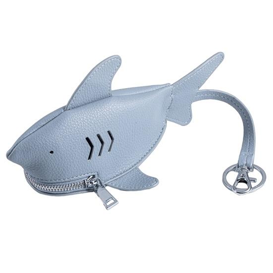 Leather Shark Key Bag Cute Shark Shape Car Key Bag Backpack Charm Shark Pouch with Keyring And Lanyard Zippered Coin Purse for Earphones Coins світло-синій колір
Leather Shark Key Bag Cute Shark Shape Car Key Bag Backpack Charm Shark Pouch with Keyring And Lanyard Zippered Coin Purse for Earphones Coins світло-синій колір