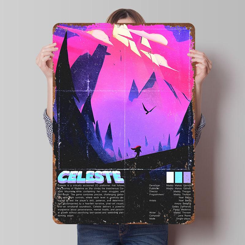 Celeste Game Tinplate Poster Customized Wall Art Vintage Retro Metal Signs for Office Decor Modern Home Decoration Luxury Items 7.9x11.8In(20x30cm)
Celeste Game Tinplate Poster Customized Wall Art Vintage Retro Metal Signs for Office Decor Modern Home Decoration Luxury Items 7.9x11.8In(20x30cm)