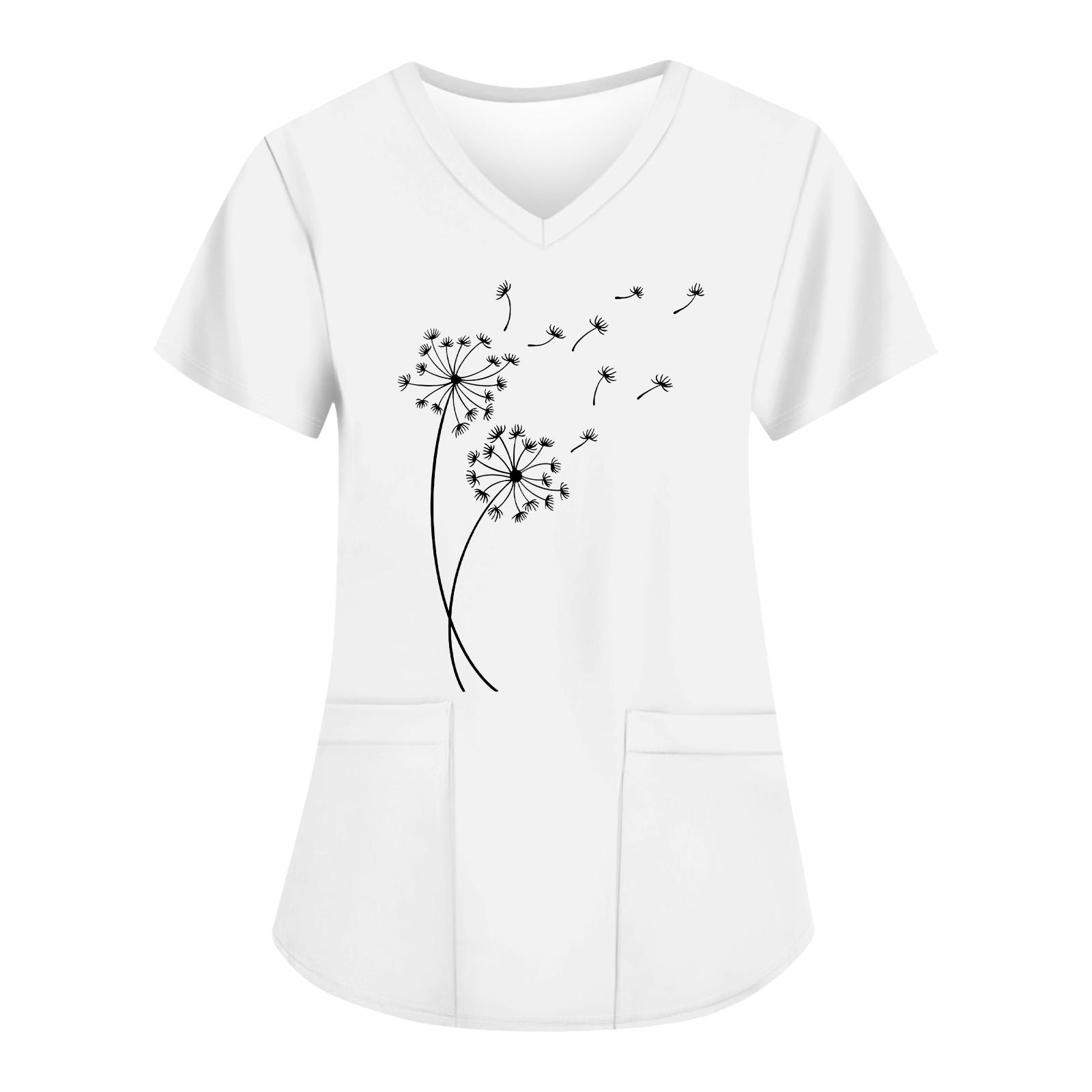 Жіночі модні робочі футболки з принтом і V-подібним вирізом з короткими рукавами та кишенями XXXXXL білий
Жіночі модні робочі футболки з принтом і V-подібним вирізом з короткими рукавами та кишенями XXXXXL білий