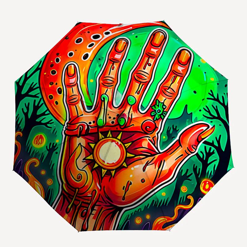 1pc Glowing Hands Symbols Automatic Folding Umbrella Compact Lightweight Travel Umbrella with 8-Rib Sturdy Frame, Windproof & Self069
1pc Glowing Hands Symbols Automatic Folding Umbrella Compact Lightweight Travel Umbrella with 8-Rib Sturdy Frame, Windproof & Self069