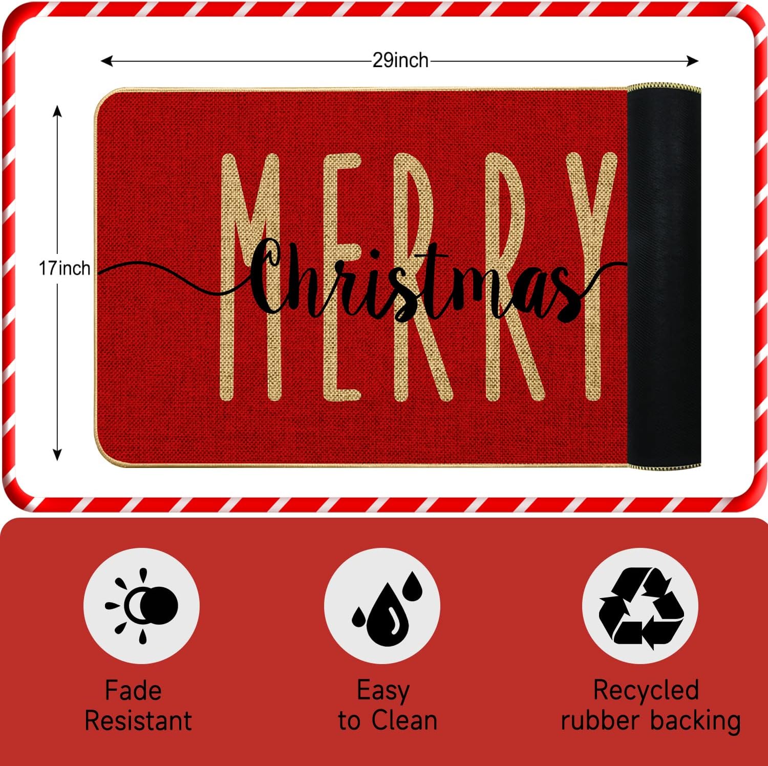 Christmas Decorations Welcome Door Mat Washable Indoor Outdoor Entrance Mat RV Mat Kitchen Carpet Suitable for Bathroom Kitchen
Christmas Decorations Welcome Door Mat Washable Indoor Outdoor Entrance Mat RV Mat Kitchen Carpet Suitable for Bathroom Kitchen