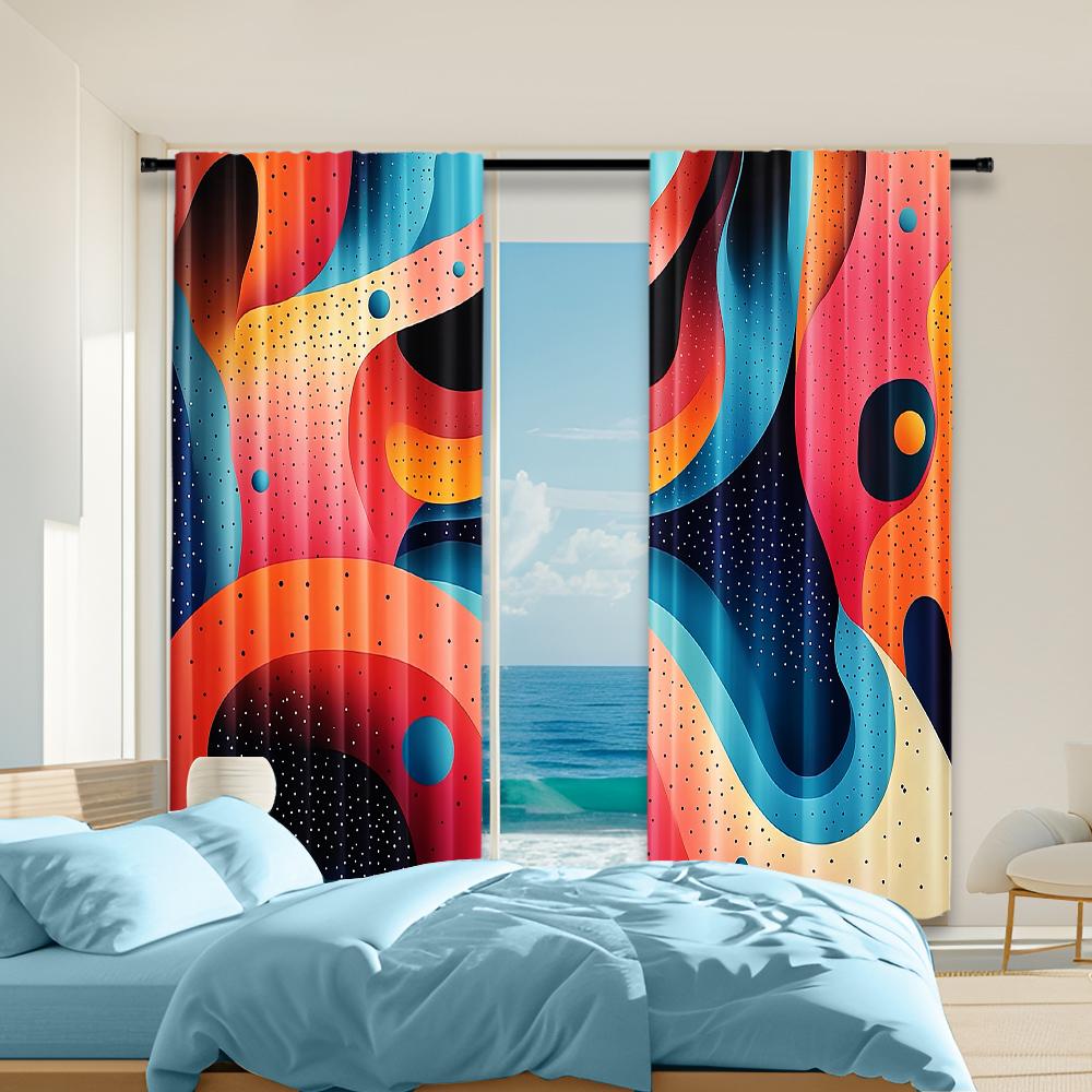 Versatile Polyester Transparent Curtains Home Decoration Color Abstract Use Bedrooms Living Rooms Curtain Set Of 2 Made Washable Great Room Ready W100*H70(CM)-Hooks&2PCS
Versatile Polyester Transparent Curtains Home Decoration Color Abstract Use Bedrooms Living Rooms Curtain Set Of 2 Made Washable Great Room Ready W100*H70(CM)-Hooks&2PCS