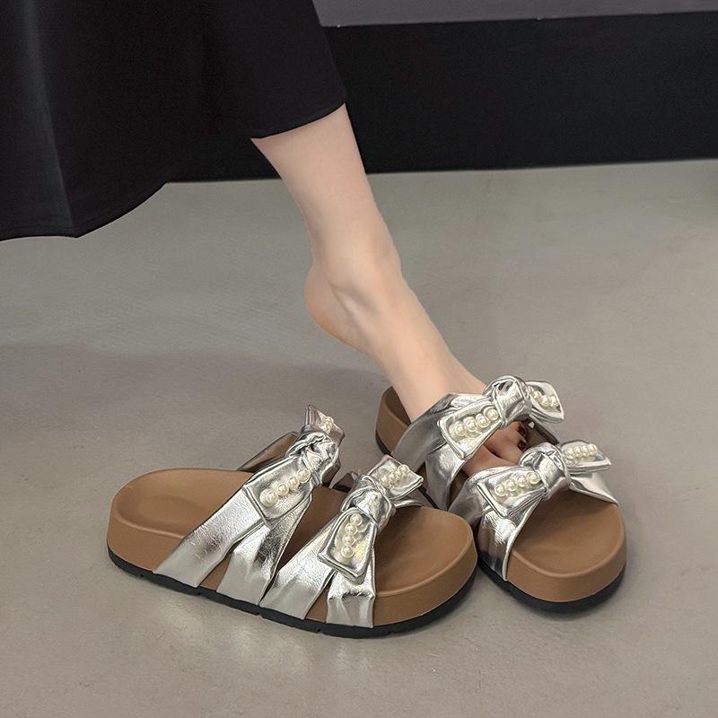 thick-soled pearl slippers female summer 2025 new fairy style fashion bow muffin open-toed cool slippers 40 шампанського
thick-soled pearl slippers female summer 2025 new fairy style fashion bow muffin open-toed cool slippers 40 шампанського