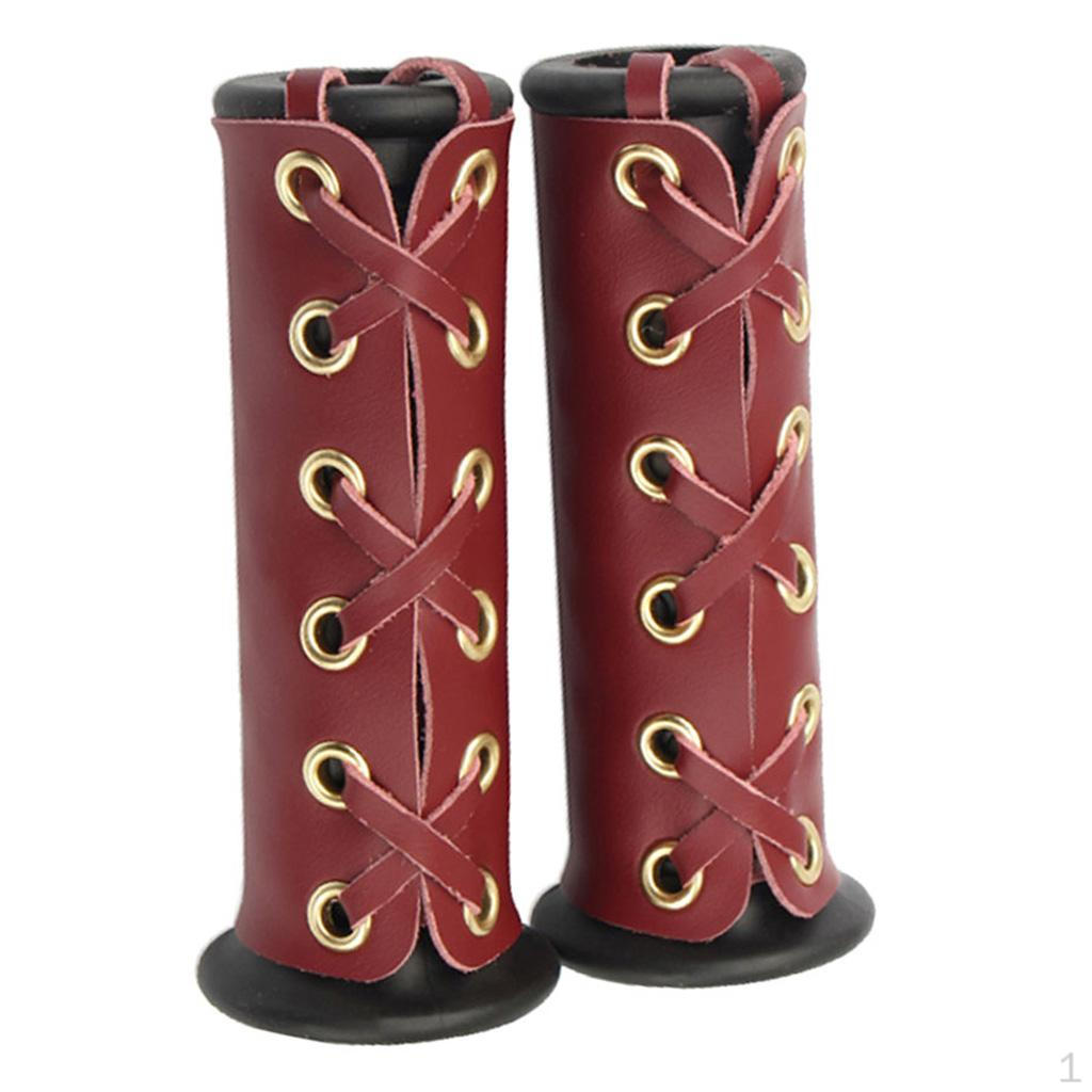 1 2mm Motorcycle Handlebar Hand Grips with Leather Covers Wraps червоний
1 2mm Motorcycle Handlebar Hand Grips with Leather Covers Wraps червоний