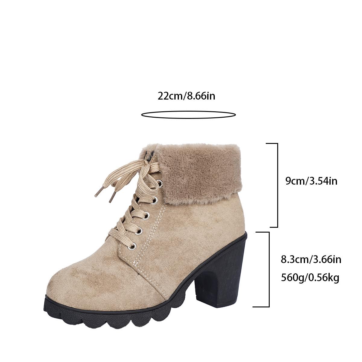 Plush Women s Ankle Boots Winter Comfortable Warm Modern Botines Lace Up Anti-slip Shoes for Women Chunky High Heel Botas Mujer 42 бежевий
Plush Women s Ankle Boots Winter Comfortable Warm Modern Botines Lace Up Anti-slip Shoes for Women Chunky High Heel Botas Mujer 42 бежевий