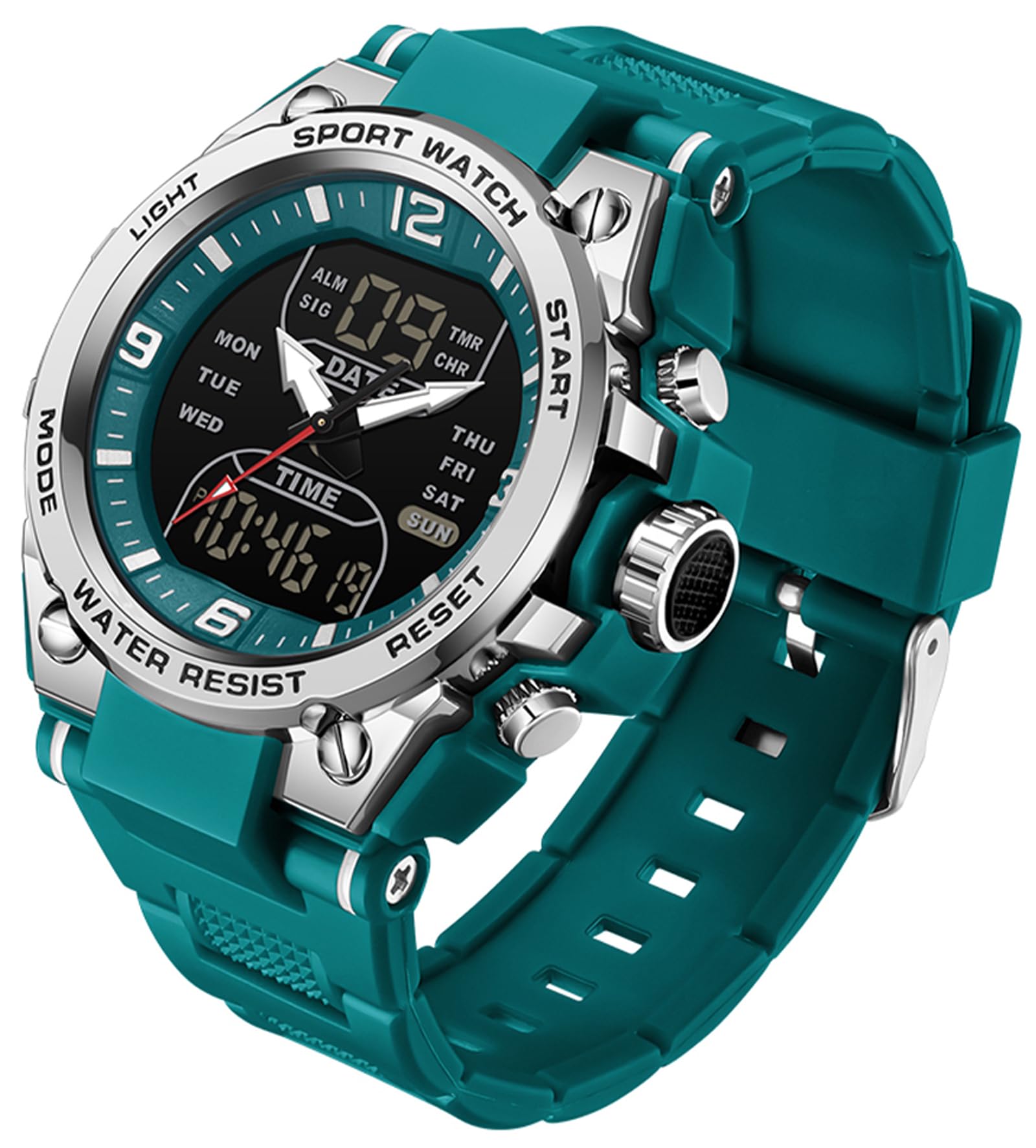 Men s Digital Watch, Military Watch, 3 Time Zone Display, Multifunctional, Countdown, Stopwatch, Alarm, Time Signal, 5ATM Water Resistant, Suitable fo
Men s Digital Watch, Military Watch, 3 Time Zone Display, Multifunctional, Countdown, Stopwatch, Alarm, Time Signal, 5ATM Water Resistant, Suitable fo