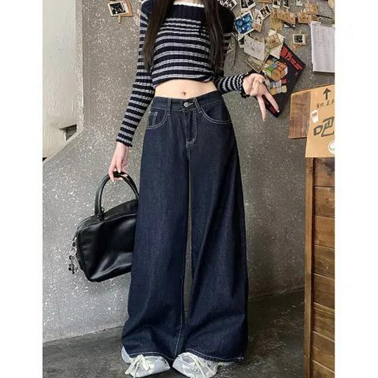 Women s Wide-Leg Jeans: American-Korean Style, Versatile, Loose, Slimming, Drapey Mop Pants for Spring and Autumn Small
Women s Wide-Leg Jeans: American-Korean Style, Versatile, Loose, Slimming, Drapey Mop Pants for Spring and Autumn Small