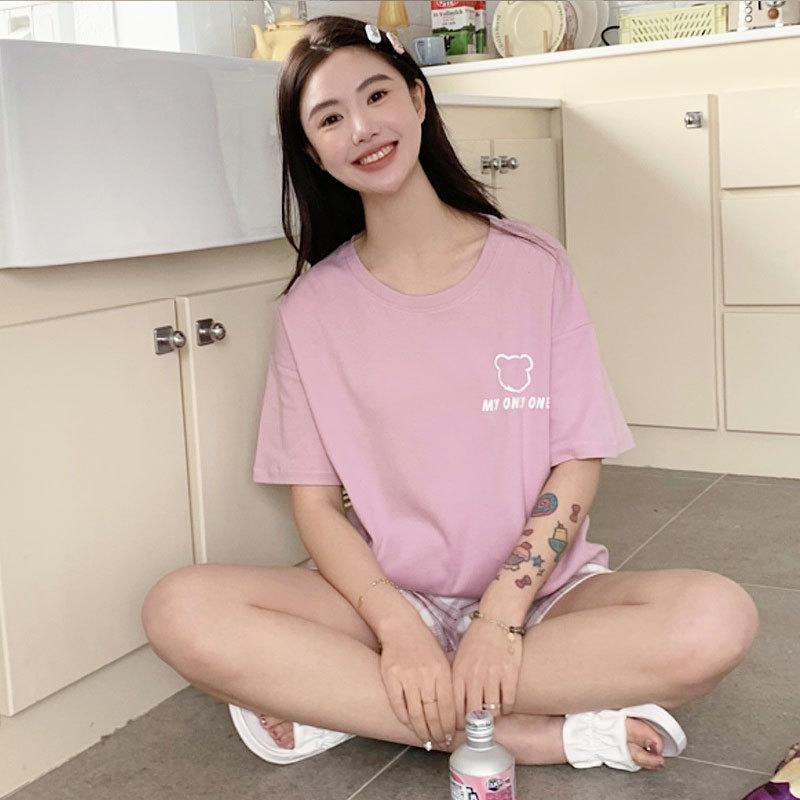 Spring and summer pajamas summer women s pure cotton thin gray letter sports suit loose loungewear two-piece set XXL
Spring and summer pajamas summer women s pure cotton thin gray letter sports suit loose loungewear two-piece set XXL