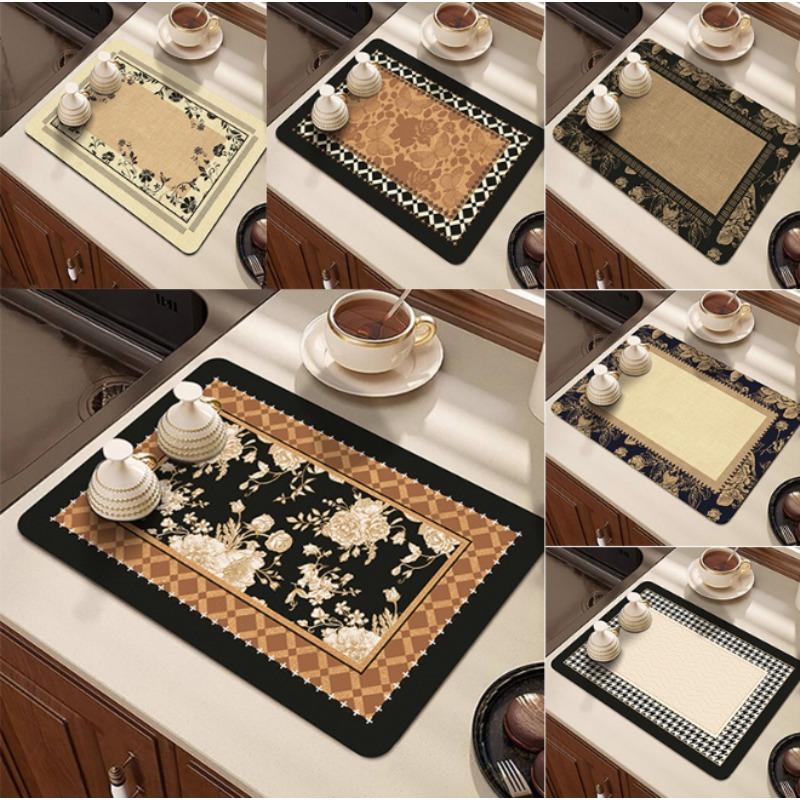Vintage Kitchen High-end Countertop Drain Pad Sink Bowls Chopsticks Coffee Cup Heat-resistant Diatomaceous Earth Absorbent Pads 20x30cm
Vintage Kitchen High-end Countertop Drain Pad Sink Bowls Chopsticks Coffee Cup Heat-resistant Diatomaceous Earth Absorbent Pads 20x30cm