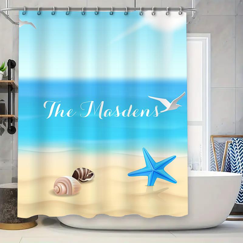 Beach Shower Curtain Blue Sea Seashells Design For Bathroom Decoration Home Textiles 128 Characters Without Spaces W60H190(CM)-1 Pcs
Beach Shower Curtain Blue Sea Seashells Design For Bathroom Decoration Home Textiles 128 Characters Without Spaces W60H190(CM)-1 Pcs