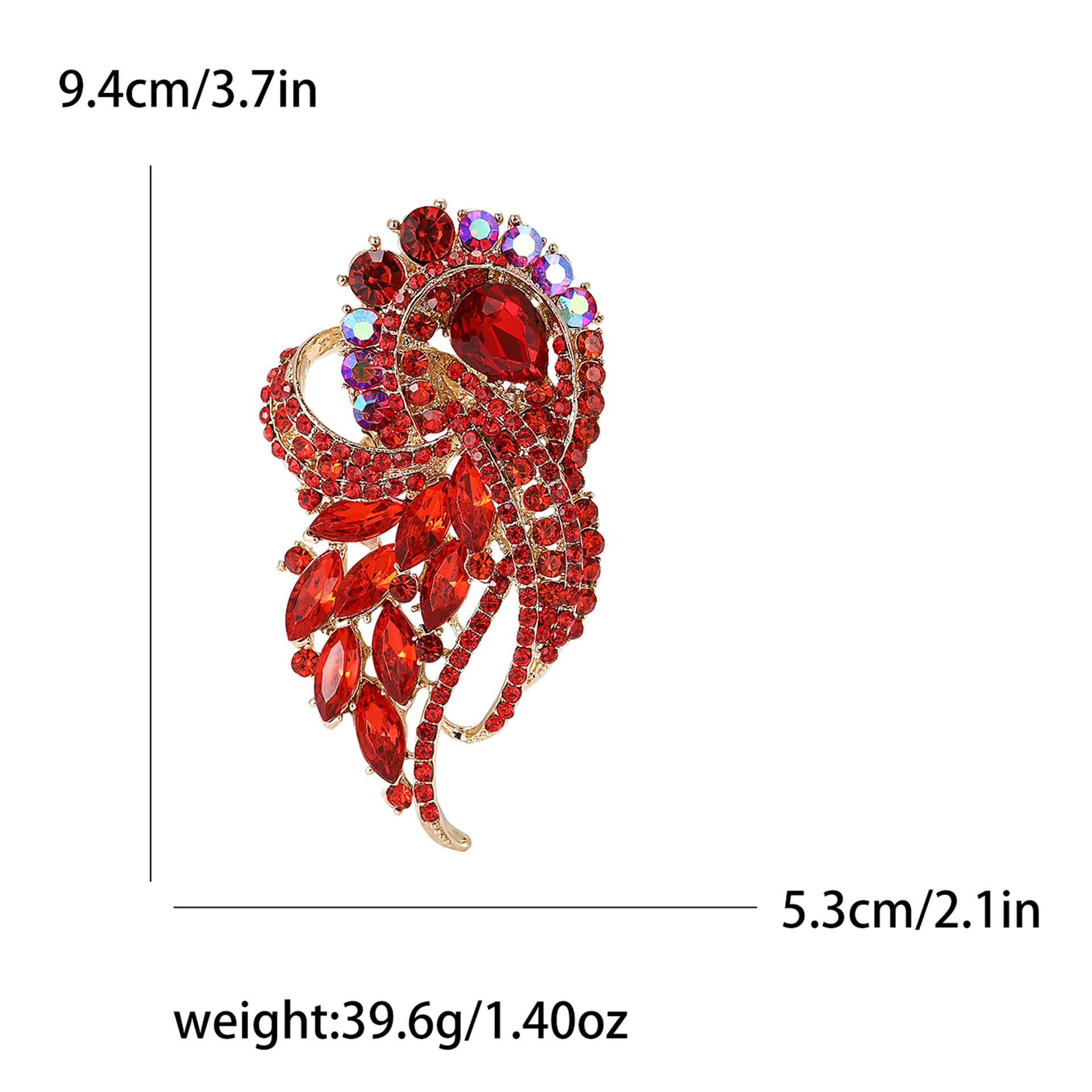 Высококачественный сплав, полный бриллиант, большая стеклянная брошь, изысканная ретро женская одежда, корсаж, ювелирные изделия, булавка