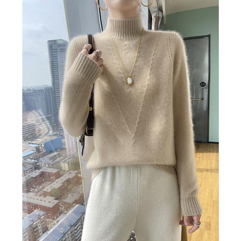 Осень и зима новый V-образный жаккардовый свитер с полувысоким воротником утолщенный свободный и тонкий базовый вязаный свитер женский One size
Осень и зима новый V-образный жаккардовый свитер с полувысоким воротником утолщенный свободный и тонкий базовый вязаный свитер женский One size