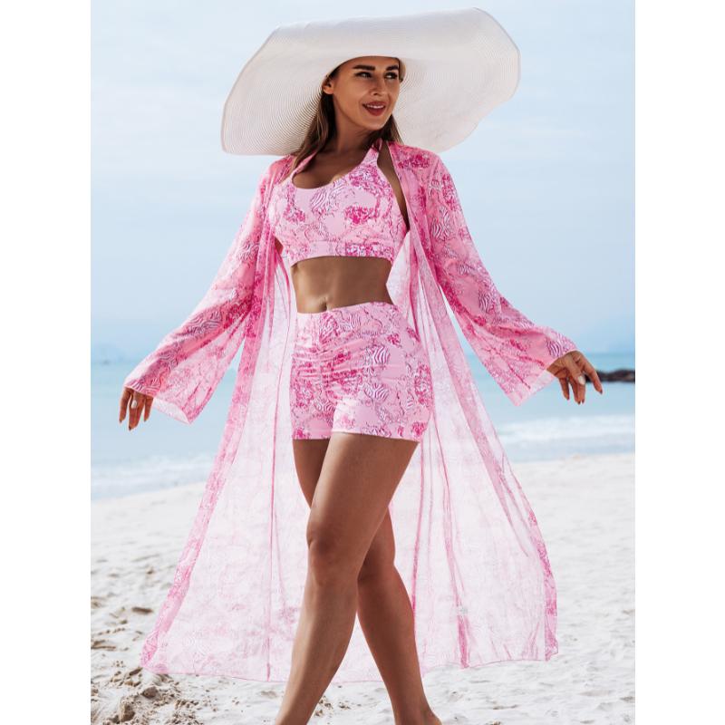 3 Piece Printed Halter Bikini Set High Waist Boy Shorts Long Sheer Cover Up Elegant Sexy Push Up Swimsuit Beach Vacation Bathing Suit XXL
3 Piece Printed Halter Bikini Set High Waist Boy Shorts Long Sheer Cover Up Elegant Sexy Push Up Swimsuit Beach Vacation Bathing Suit XXL