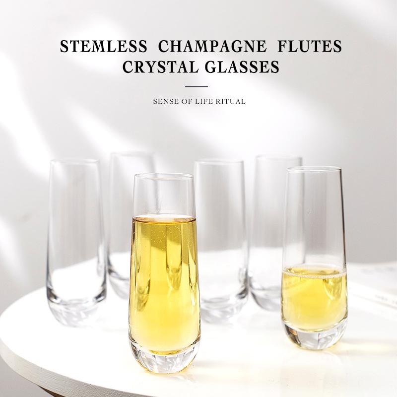 9.4oz Stemless Champagne Flutes Crystal Glasses Cocktail Cups for Rose, Prosecco, Mimosa, Great for Weddings and Parties
9.4oz Stemless Champagne Flutes Crystal Glasses Cocktail Cups for Rose, Prosecco, Mimosa, Great for Weddings and Parties