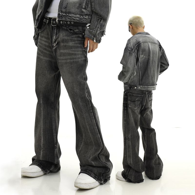 American vintage Washed Gray Damaged Slightly Pull Jeans Men s Design Loose Straight Couple All-Match Fried Street Trousers Black Gray X L
American vintage Washed Gray Damaged Slightly Pull Jeans Men s Design Loose Straight Couple All-Match Fried Street Trousers Black Gray X L