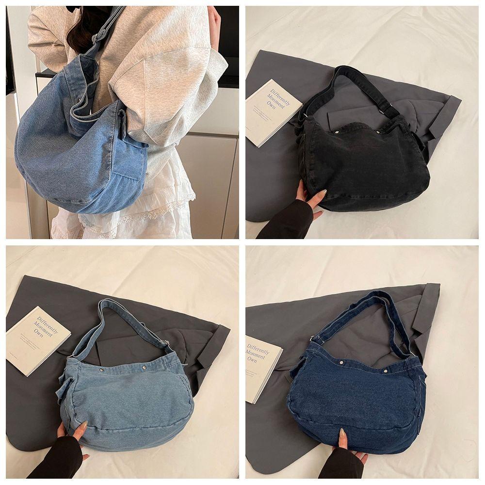 Shoulder Bag Vintage Handbag Crossbody Bag Simple Tote Bag Fashionable Denim Canvas Bag Girl темно-синього кольору
Shoulder Bag Vintage Handbag Crossbody Bag Simple Tote Bag Fashionable Denim Canvas Bag Girl темно-синього кольору