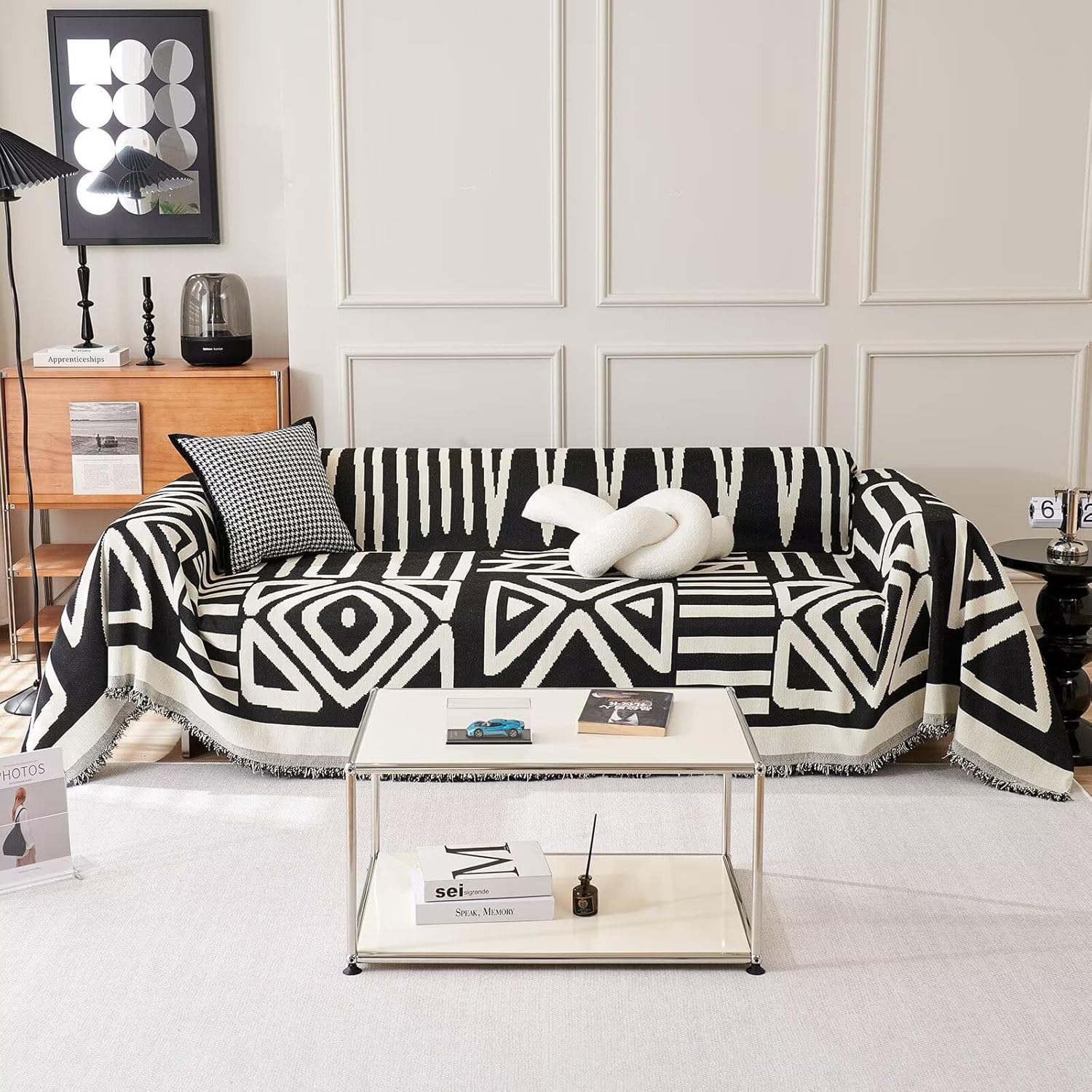 Boho Sofa Covers, Chenille Couch Cover for Dogs Geometric Jacquard Sofa Slipcover Living Room Pet Furniture Protector Washable 180x130cm чорний
Boho Sofa Covers, Chenille Couch Cover for Dogs Geometric Jacquard Sofa Slipcover Living Room Pet Furniture Protector Washable 180x130cm чорний