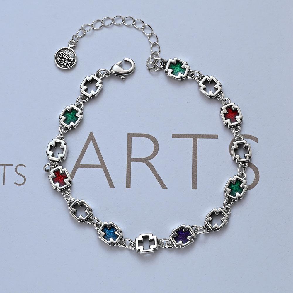 Colorful Enamel Drip Cross Bracelet - Women s Simple Light Luxury Hip Hop Jewelry
Colorful Enamel Drip Cross Bracelet - Women s Simple Light Luxury Hip Hop Jewelry