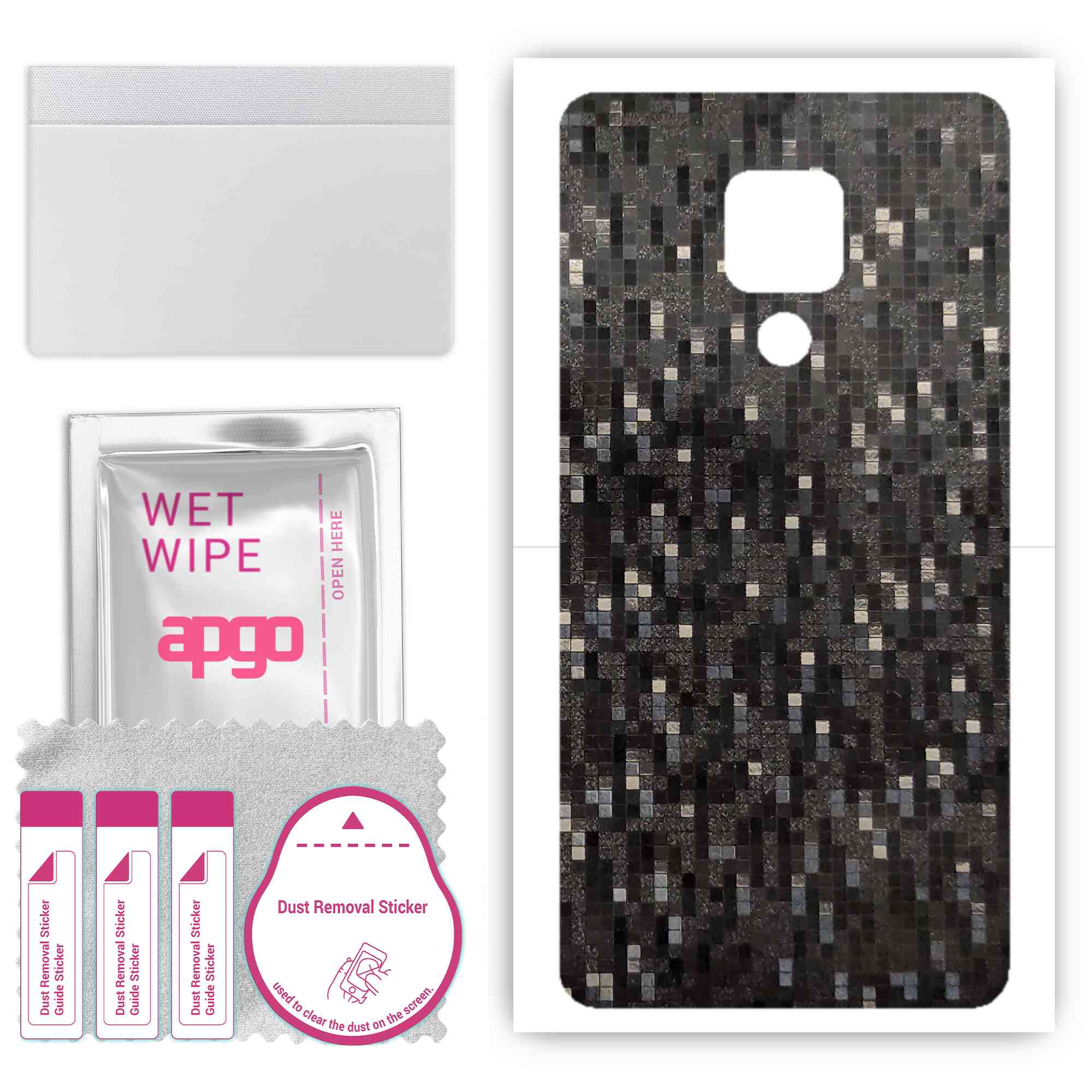 apgo Protective Skin Sticker for the back compatible with Huawei Mate 20 X, Wrap Film, Foil, Vinyl - Pattern Carbon Black Pixel
apgo Protective Skin Sticker for the back compatible with Huawei Mate 20 X, Wrap Film, Foil, Vinyl - Pattern Carbon Black Pixel
