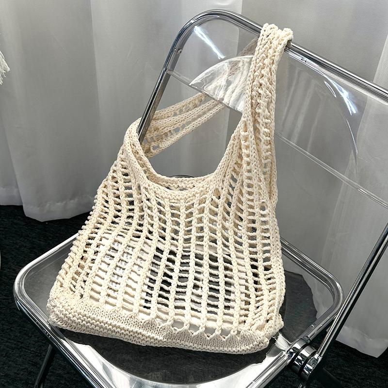 Solid Color Knitting Shoulder Bag Hollow Out Versatile Bohemian Crochet Tote Bag Large Capacity Casual Woven Handbag Women 39x35cm хакі
Solid Color Knitting Shoulder Bag Hollow Out Versatile Bohemian Crochet Tote Bag Large Capacity Casual Woven Handbag Women 39x35cm хакі
