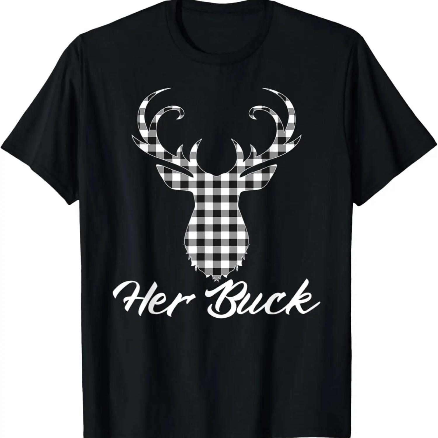 Mens Black and White Her Buck Matching Christmas Couples Pajamas T-Shirt S чёрный
Mens Black and White Her Buck Matching Christmas Couples Pajamas T-Shirt S чёрный