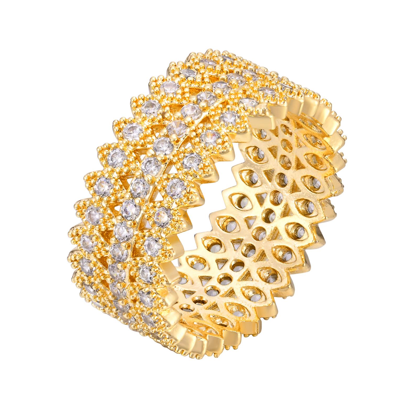 Statement Zirconia Eternity Ring, Gold Plated Wedding Party Engagement Rings for Women Girlfriend Jewlry Gift US Ring Size 7
Statement Zirconia Eternity Ring, Gold Plated Wedding Party Engagement Rings for Women Girlfriend Jewlry Gift US Ring Size 7