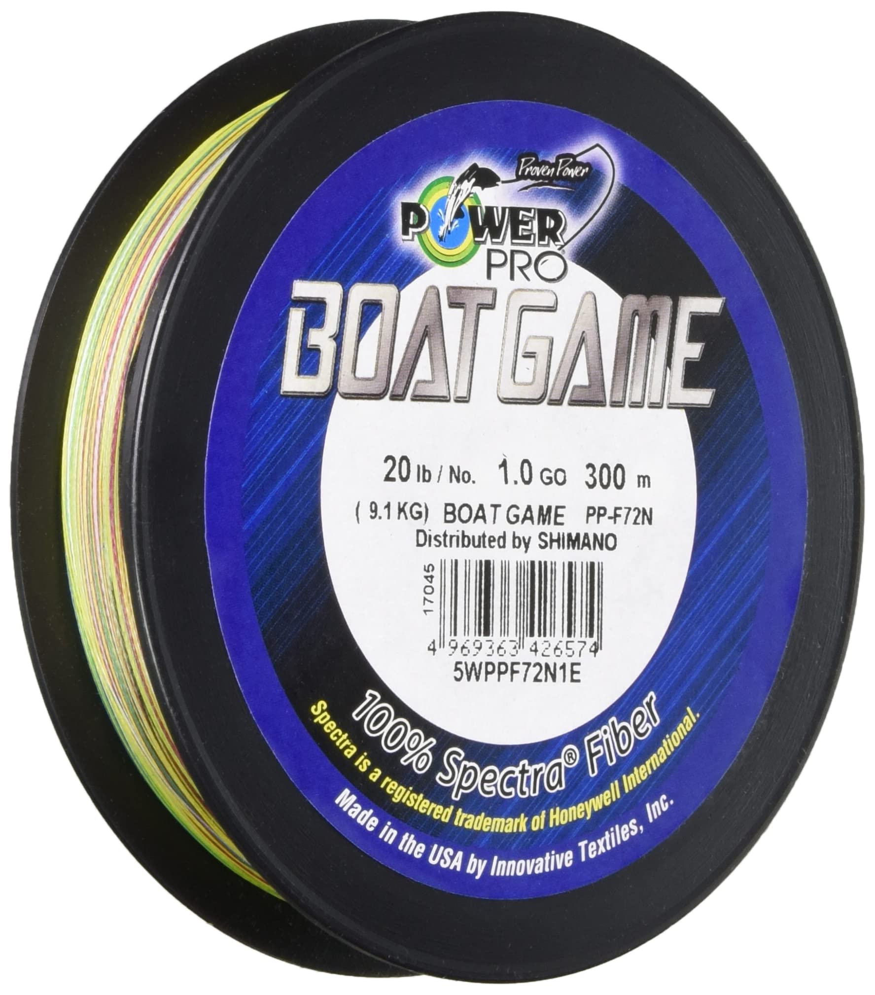 Shimano Power Pro PE Boat Line, Game, 300m, 1.0, Multicolor, PP-F72N
Shimano Power Pro PE Boat Line, Game, 300m, 1.0, Multicolor, PP-F72N