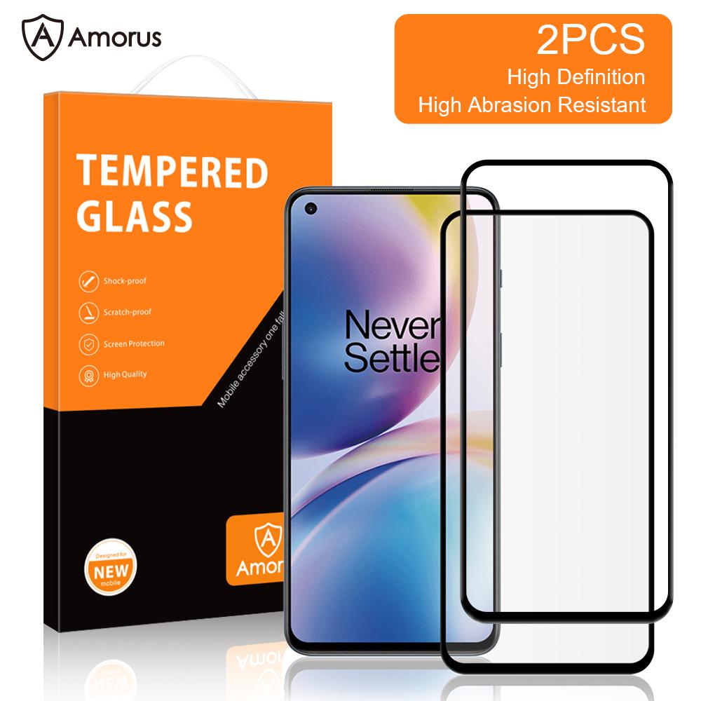 AMORUS 2Pcs Silk Printing Full Glue Anti-explosion Secondary Hardening Tempered Glass Screen Protector for OnePlus Nord 2 5G Type A
AMORUS 2Pcs Silk Printing Full Glue Anti-explosion Secondary Hardening Tempered Glass Screen Protector for OnePlus Nord 2 5G Type A