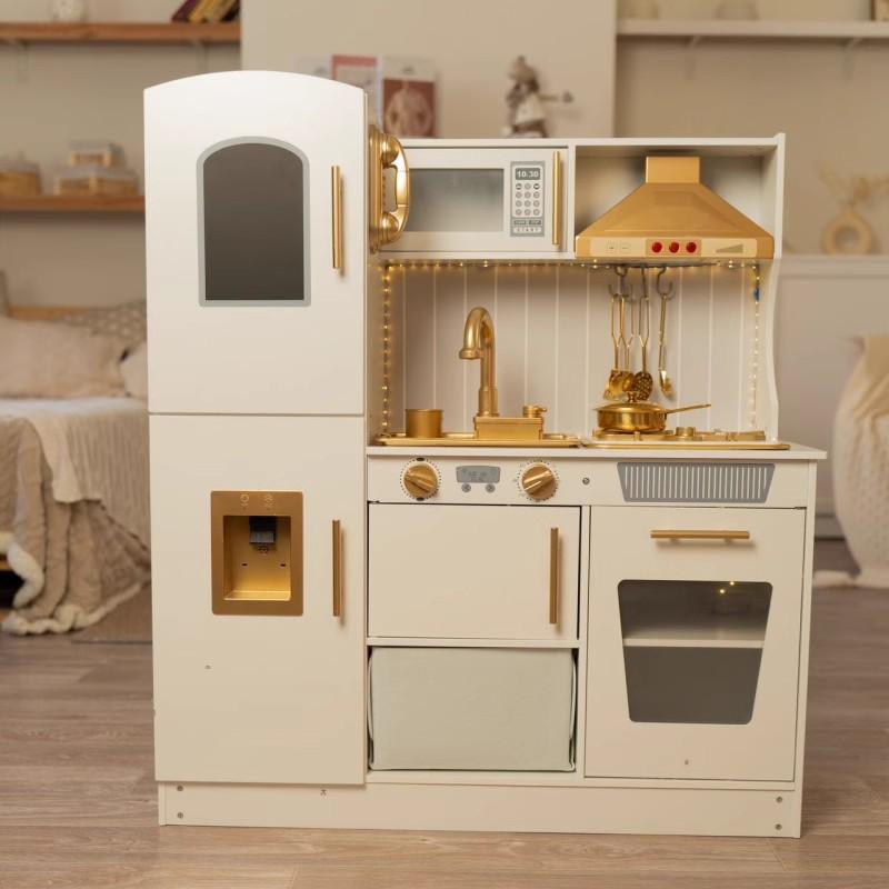 Золотая кухня игровой домик со звуковыми и световыми эффектами - Полный набор деревянной игрушечной посуды
Золотая кухня игровой домик со звуковыми и световыми эффектами - Полный набор деревянной игрушечной посуды