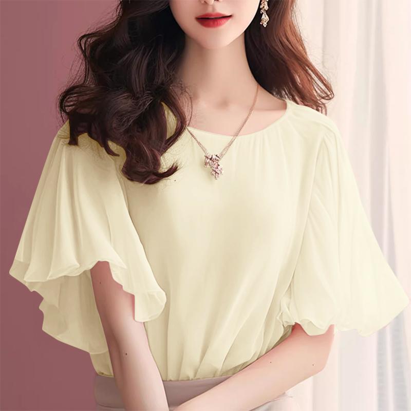 ZANZEA Женская повседневная блузка с круглым вырезом, рукавами-рюшами, свободного кроя, однотонная L бежевый
ZANZEA Женская повседневная блузка с круглым вырезом, рукавами-рюшами, свободного кроя, однотонная L бежевый