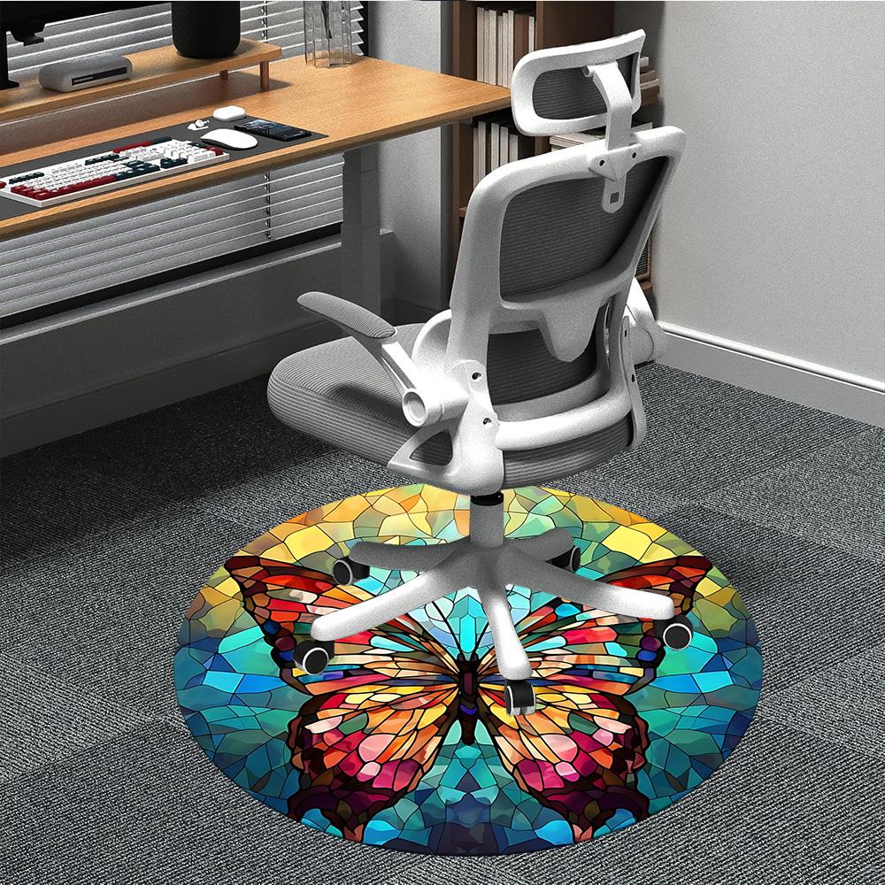 1PC Butterfly StainedGlass Office Round Area Rug, Indoor Mat Suitable ForOffice, Under Office Chairs Bedroom Living Room Home Decor, Room Deco, D042 80cm by 80cm
1PC Butterfly StainedGlass Office Round Area Rug, Indoor Mat Suitable ForOffice, Under Office Chairs Bedroom Living Room Home Decor, Room Deco, D042 80cm by 80cm
