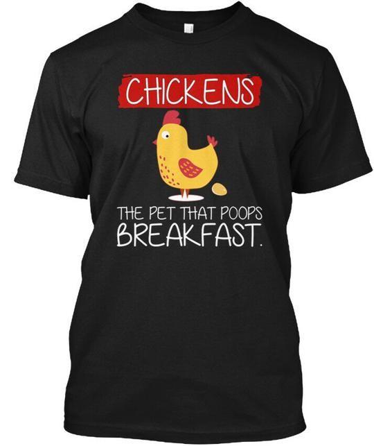 Chickens The Pet That P Breakfast - Poops T-Shirt Made in the USA Size S to 5XL S
Chickens The Pet That P Breakfast - Poops T-Shirt Made in the USA Size S to 5XL S