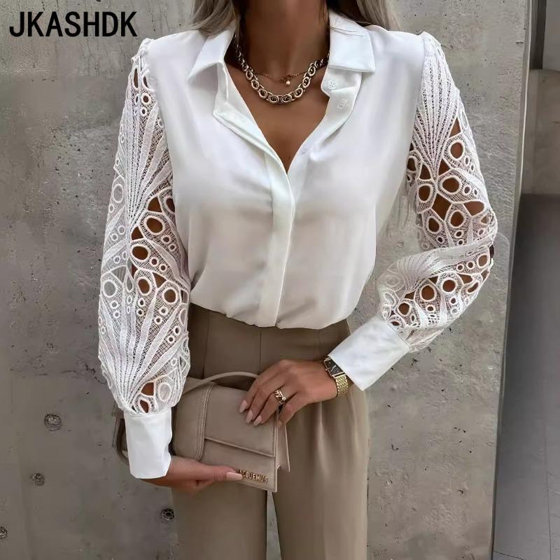 JKASHDK Женская мода Повседневная весна-осень Однотонный принт Длинный рукав Воротник-поло Блузки и рубашки S белый
JKASHDK Женская мода Повседневная весна-осень Однотонный принт Длинный рукав Воротник-поло Блузки и рубашки S белый