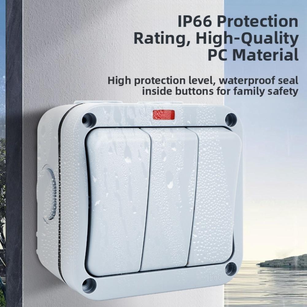 For Garden Lights IP66 Outdoor Switch Outdoor Waterproof Electrical Switch Outdoor Switch Three-device Control
For Garden Lights IP66 Outdoor Switch Outdoor Waterproof Electrical Switch Outdoor Switch Three-device Control